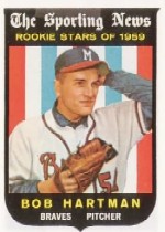 1959 Topps Baseball Cards      128     Bob Hartman RS RC
